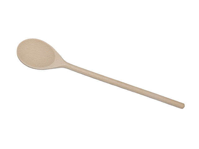 Natural wood mixing spoon – deep bowl and ergonomic handle